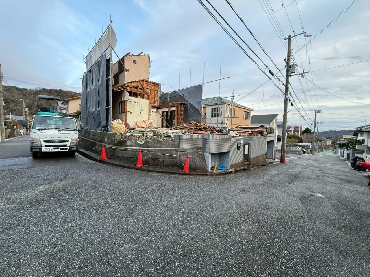 【解体工事】若草町　木造二階建て　解体中-5